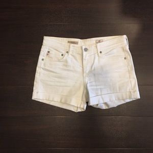 AG white jean shorts
